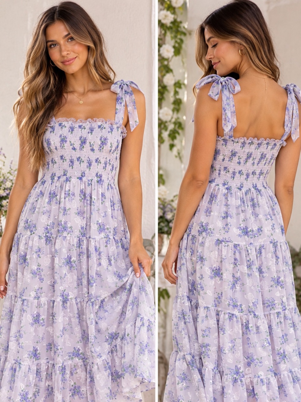 Altar'd State Samira Floral Midi Dress Size Medium